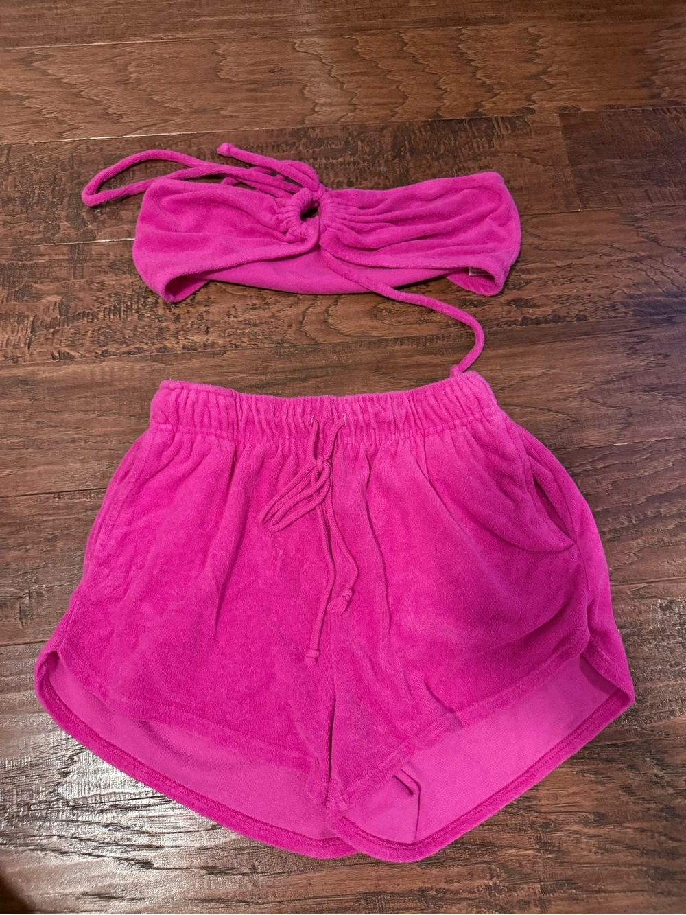 wild fable pink terry cloth set